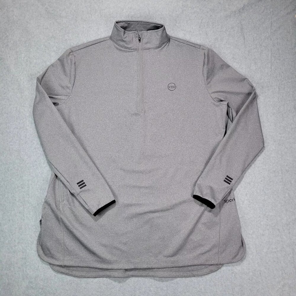 Veil Garments Spark Women's XXL 1/4 Zip Performance Pullover Tunic Mock Neck EUC